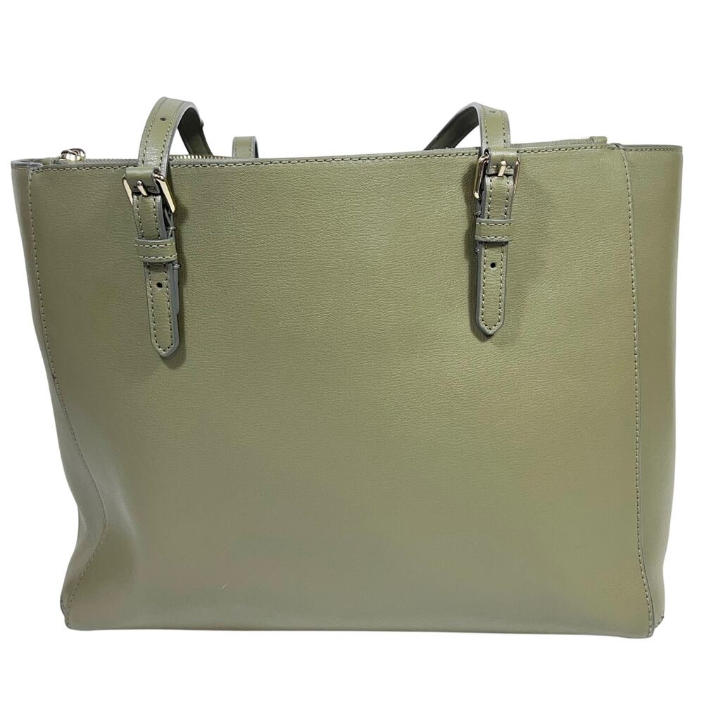 Marc Jacobs Leather Commuter Tote Bag Olive Green Shoulder Bag - Picture 2 of 16
